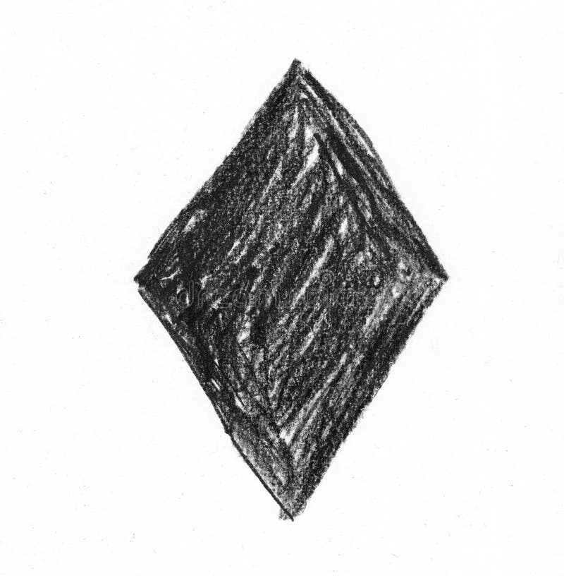 Rhombus con el fondo texturizado lápiz natural ilustración del vector Rhombus con el fondo texturizado lápiz natural ilustración del vector
