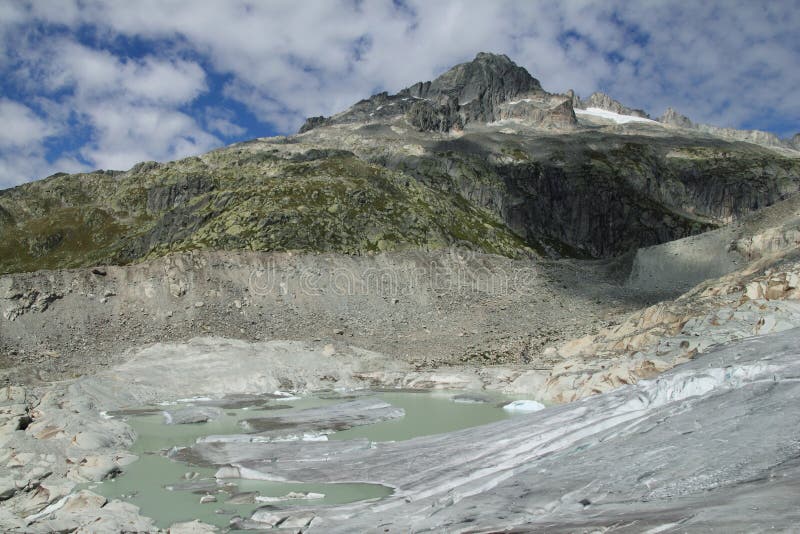 Rhone glacier melting