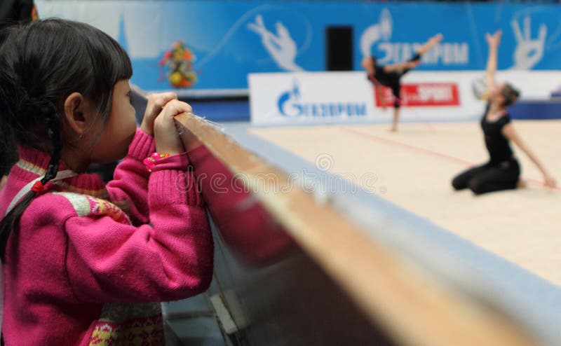 Rhythmic Gymnastics Grand Prix Cup royalty free stock images