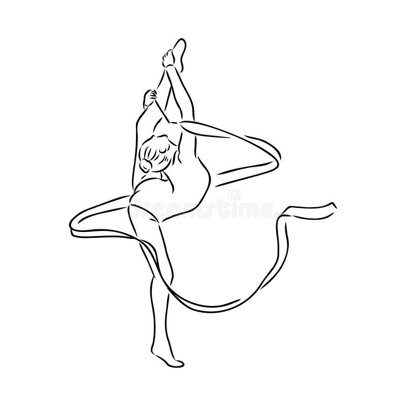 Rhythmic Gymnastics Sketch Stock Illustrations – 340 Rhythmic ...