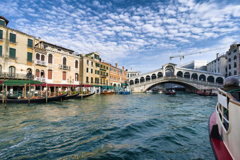 Rialto Bridge In Venice, Italy Stock Photo Image of house, colorful