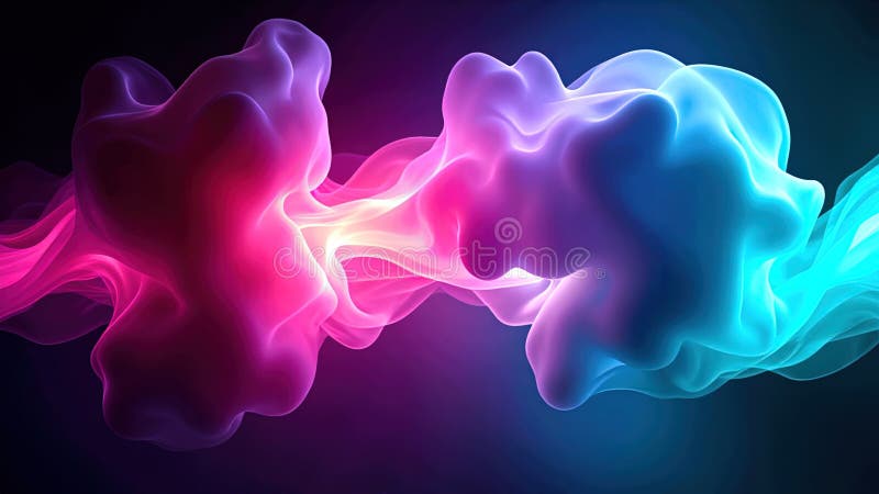 Riassunto di colore Onde di flusso in colore rosa e blu illustrazione di stock