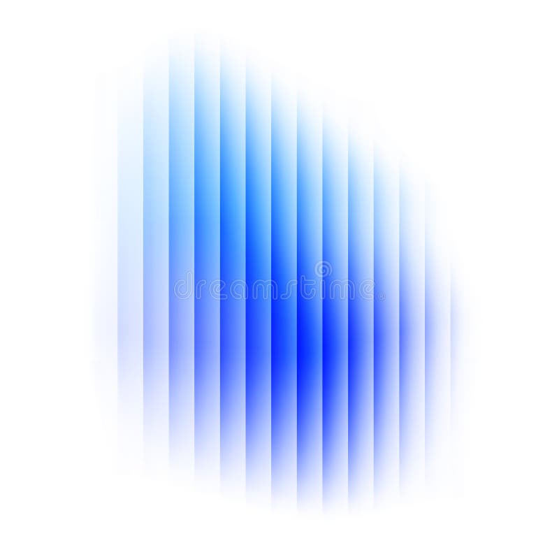 Ribbed glass effect abstract blue spot. Vector liquid holographic blurred gradient element royalty free illustration