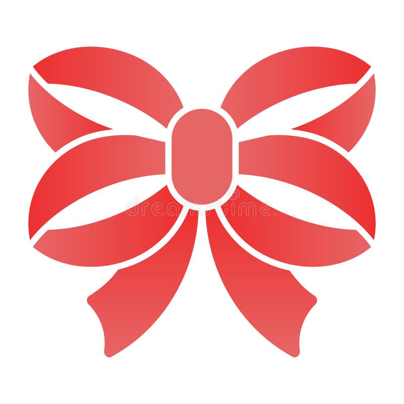 Ribbon Bow Flat Icon. Double Knotted Bow Color Icons in Trendy Flat