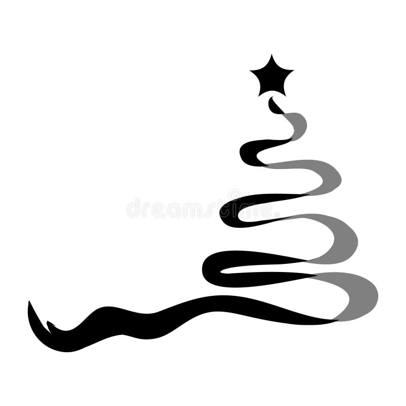 Ribbon christmas tree stock vector. Illustration of icon 80612213