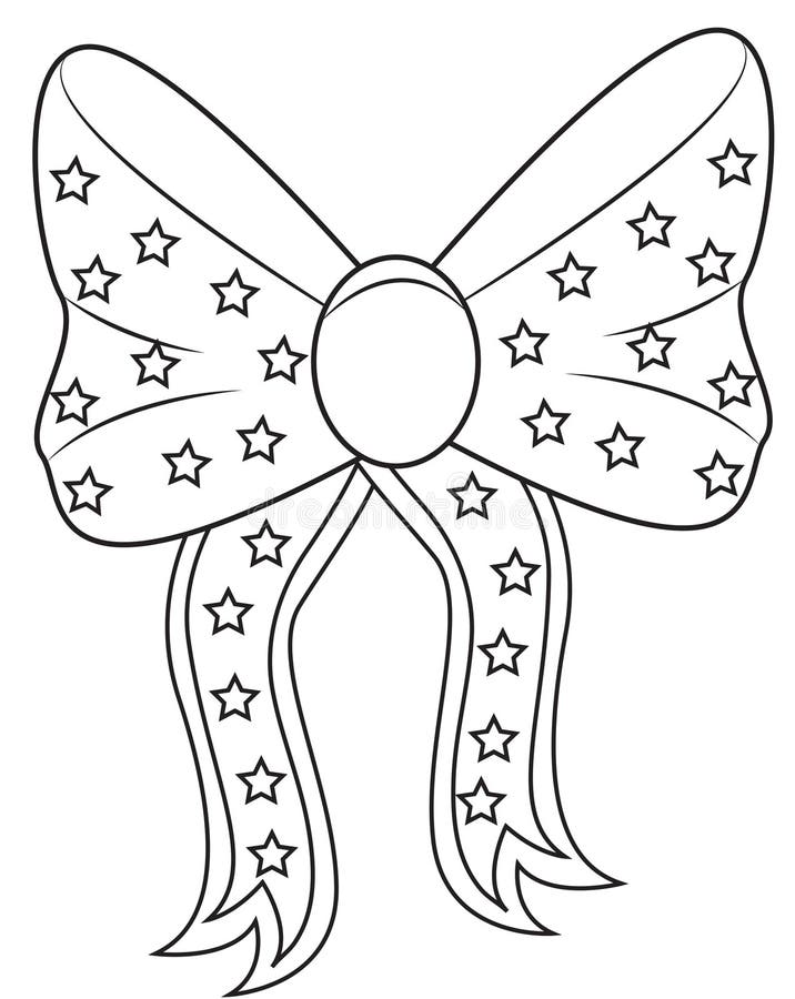 Ribbon coloring page stock illustration. Illustration of book - 53848611