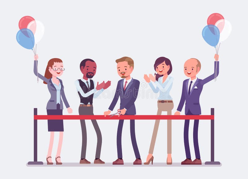 Ribbon Cutting Ceremony for Business People Stock Vector - Illustration of office, official: 218127880 Ribbon Cutting Ceremony for Business People Stock Vector - Illustration of office, official: 218127880