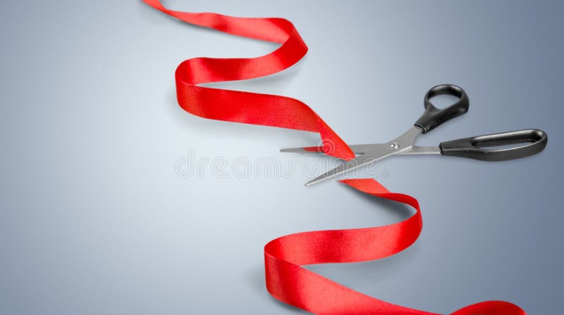 30 inch Long Big Ceremony Ribbon Cutting Scissors Red