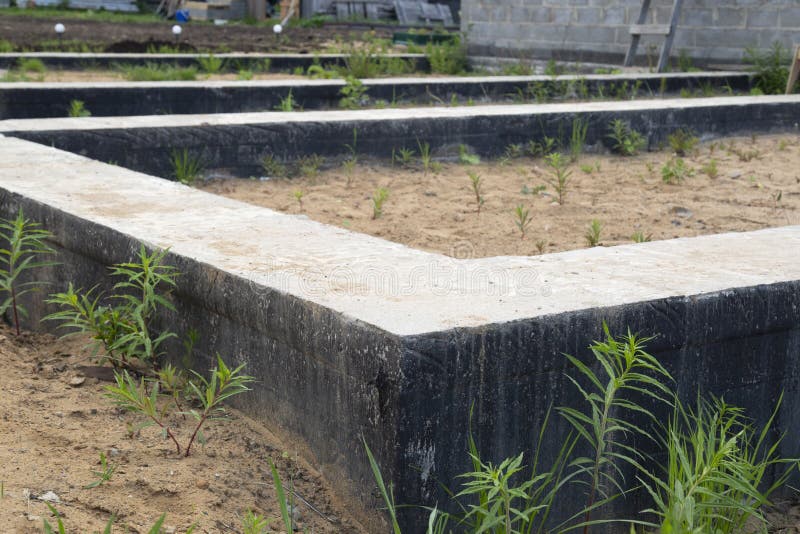 Ribbon Foundation for the House. Making Foundations for the House Stock