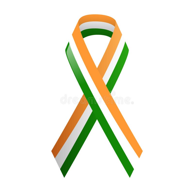 Ribbon India National Colors Stock Vector Illustration of card