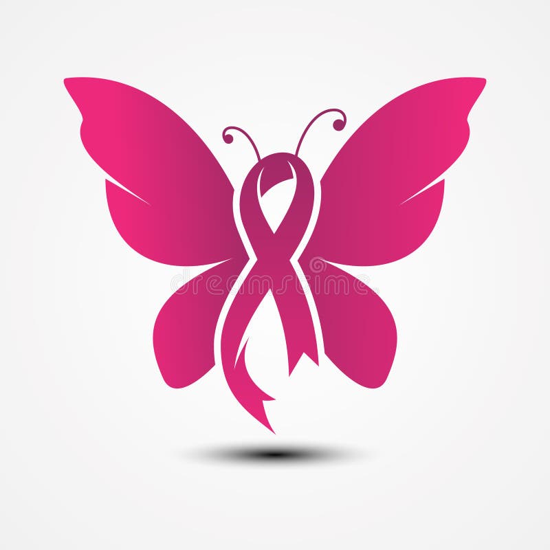 Download Breast Cancer Support Poster Pink Ribbon Butterfly Stock ...