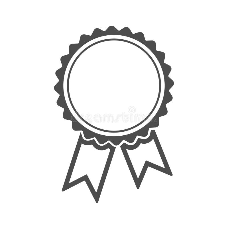 Ribbons Award Isolated on White Background. Vector Template Design