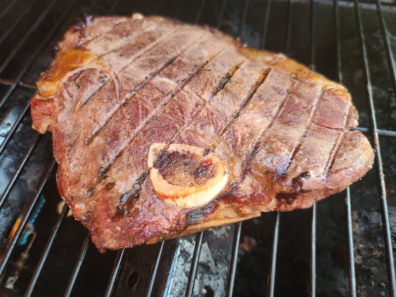 Ribeye steak on grill stock image. Image of meat, fire 250375083