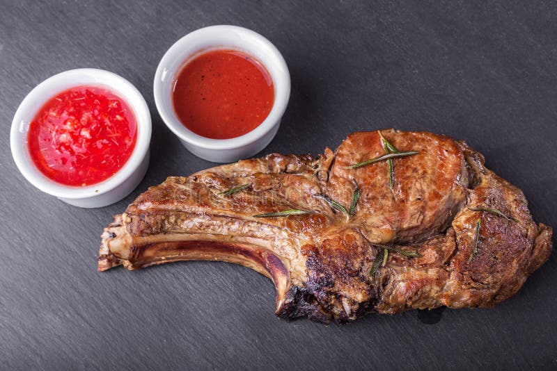 Ribeye steak stock image. Image of mignon, grill, wooden 72870543