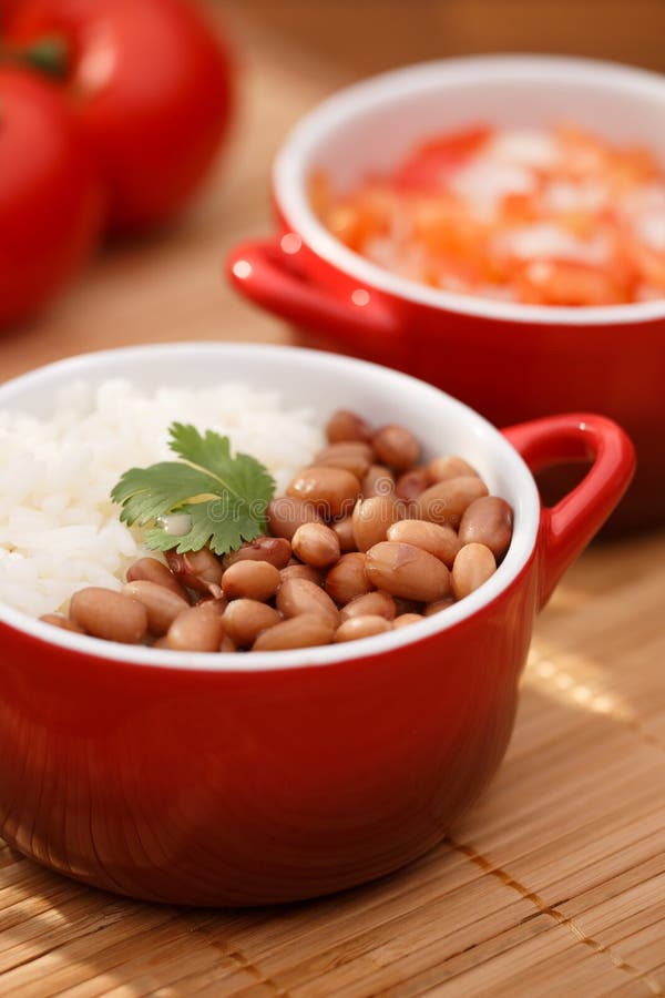 Rice and beans stock photo. Image of olives, tomato, dish 59810968