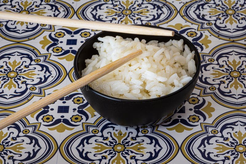 Rice Bowl With Chinese Chopsticks Stock Photo Image of dinner, meal
