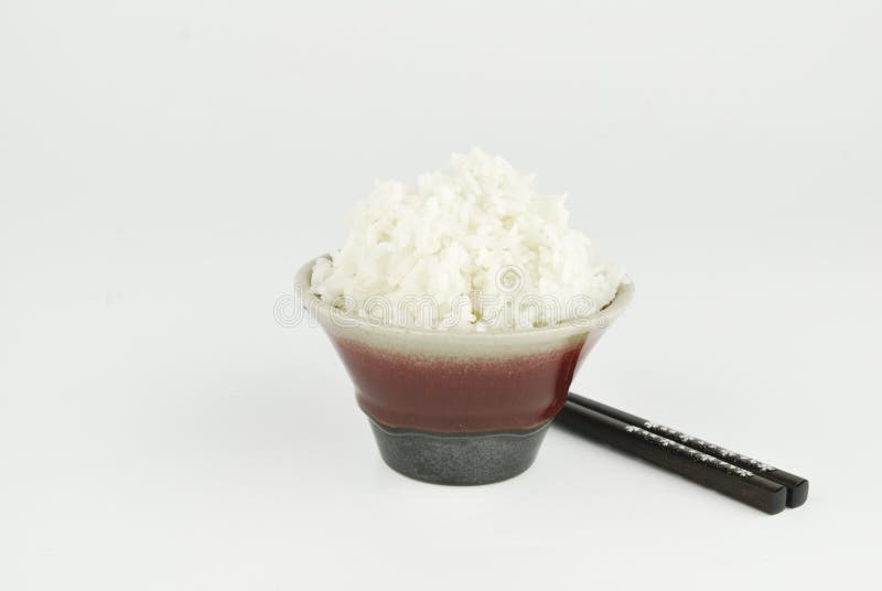 Rice in bowl and chopstick royalty free stock photography Rice in bowl and chopstick royalty free stock photography