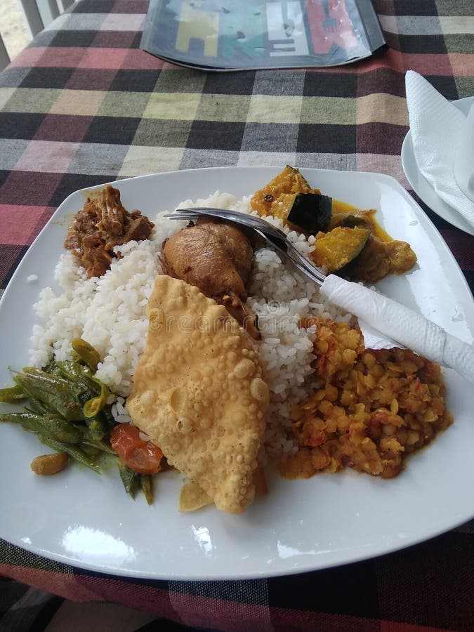 Rice and Carry on Gray Background Stock Photo Image of cooked, curry