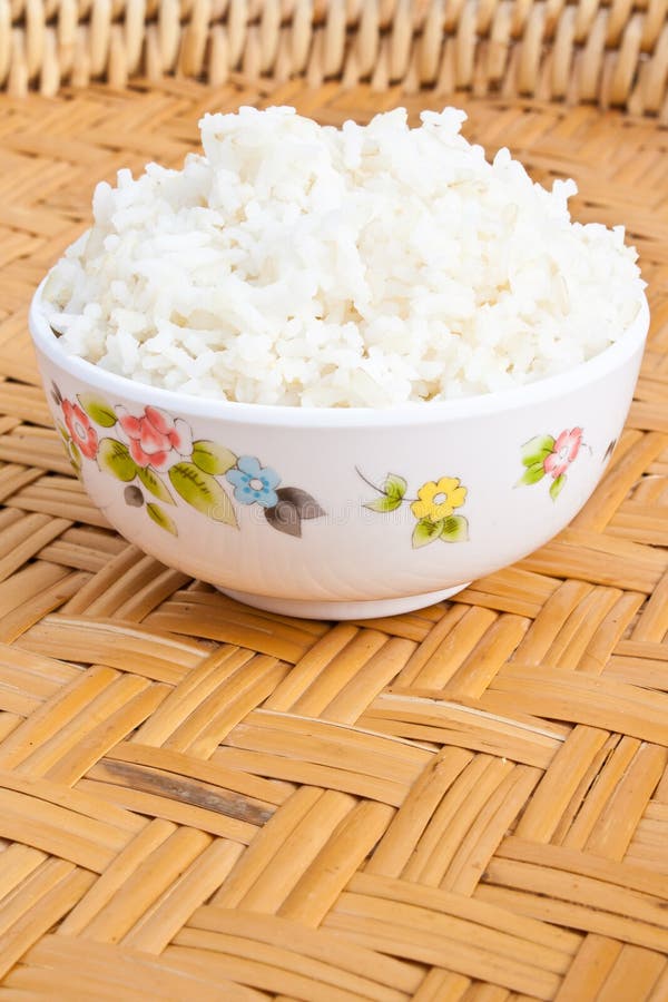 Rice cooking stock image