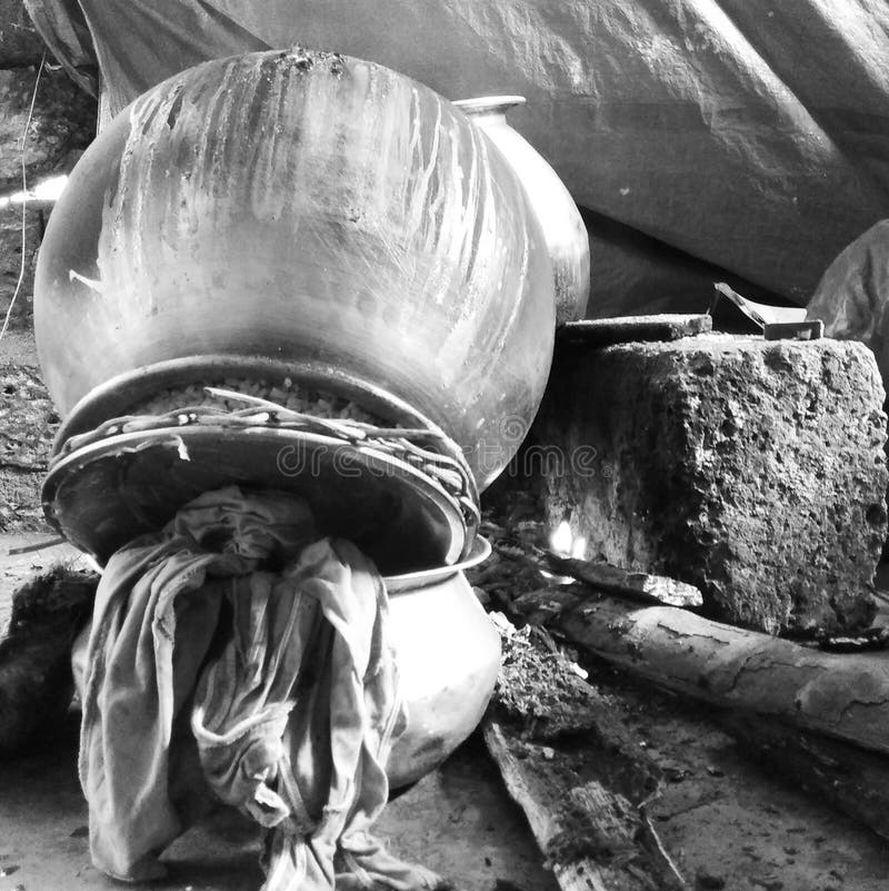 Rice Cooking stock photo. Image of method, traditional 92526500