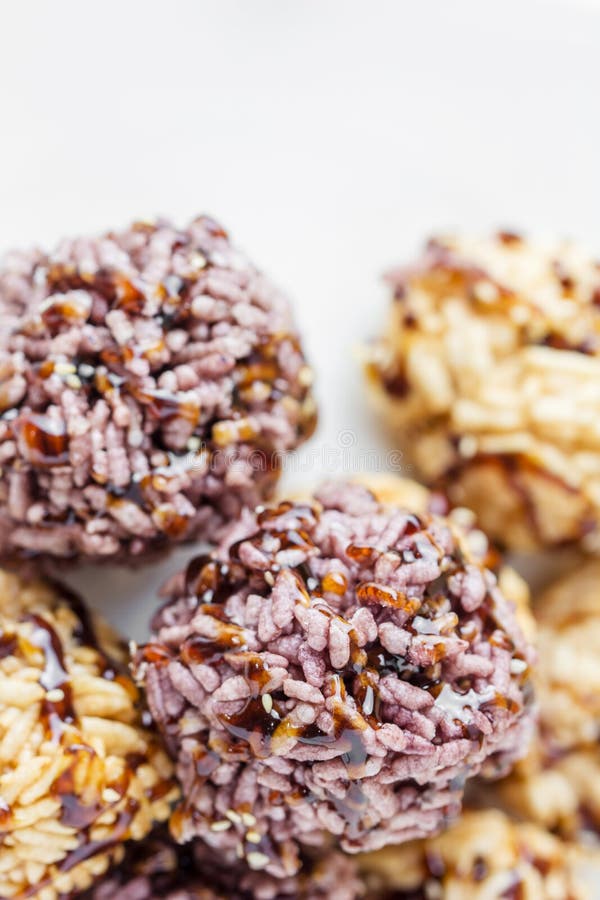 Rice Cracker or Puffed Rice with Sugar Stock Photo Image of natural