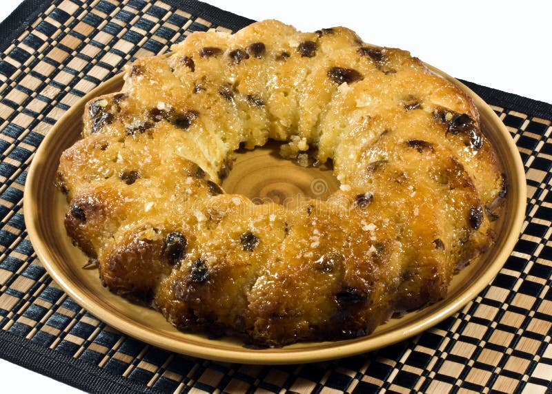 Home made rice and raisin dessert. stock image