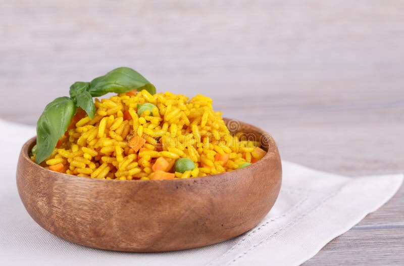 Rice with green peas stock photo. Image of cooked, dinner 33473852