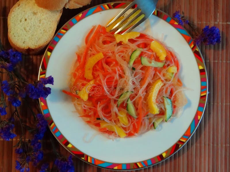 Rice Noodles with Vegetables Stock Photo - Image of noodles, rice: 64074528