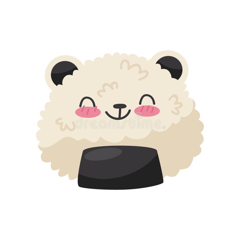 Cute panda kawaii style Royalty Free Vector Image