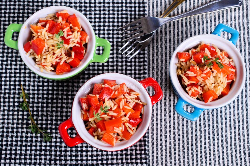 Rice with paprika stock image. Image of appetizer, eating 54433393