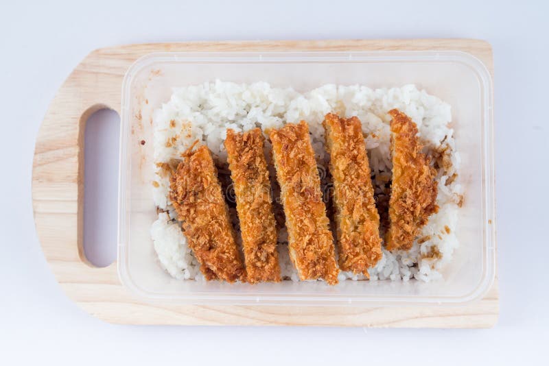 Rice with Pork Cutlet Tonkatsu . Stock Image Image of traditional