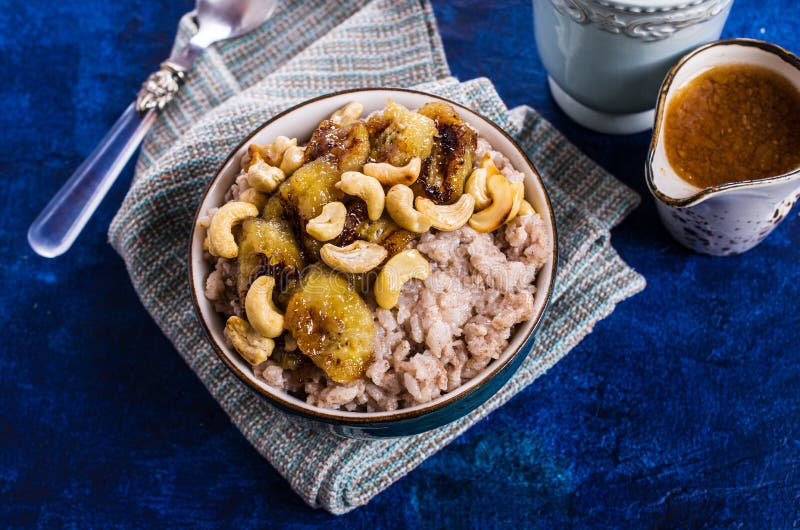 Rice porridge with banana stock image. Image of cuisine 88197791