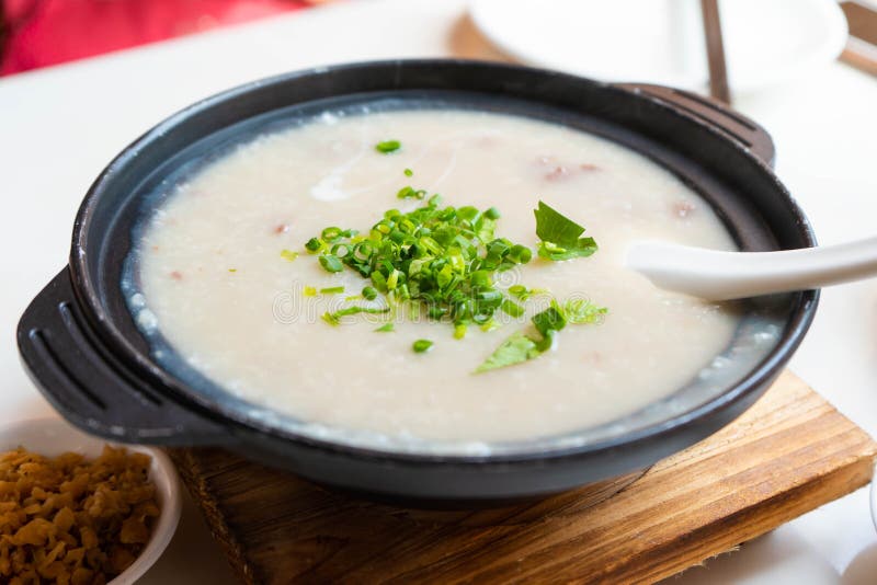 Rice Porridge with Pork and Egg Stock Image Image of spring, health