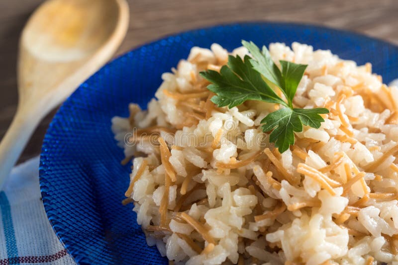 Plate of rice stock image. Image of lunch, delicious 107227585