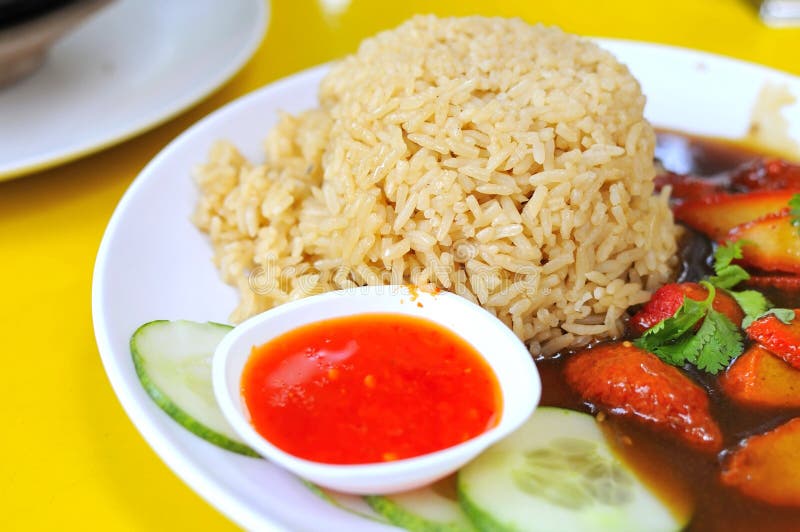 Rice set meal with pork slices