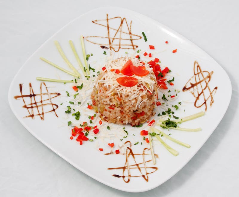 Rice with tomato stock photo. Image of served, food, cooking 11715274