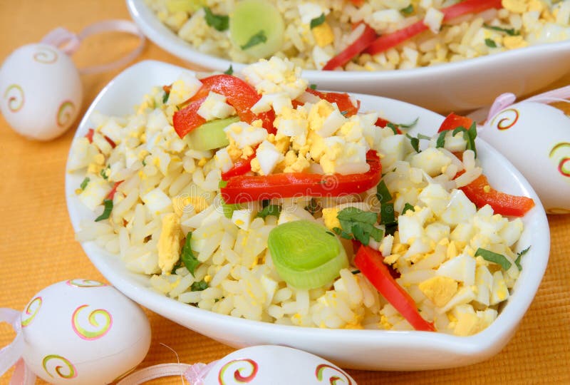 Rice with vegetable and egg royalty free stock images