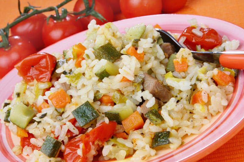 Rice with vegetable mix