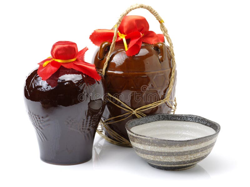 Rice wine in the ceramic jar