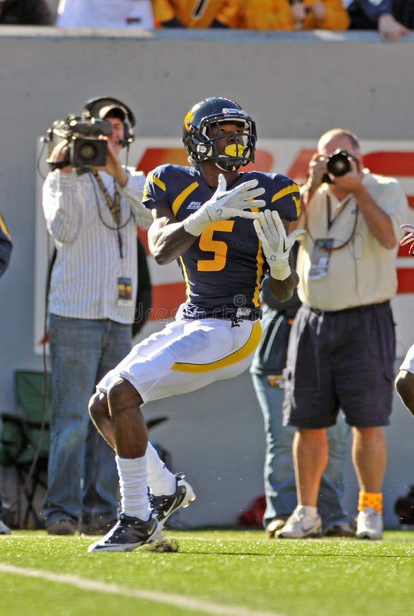 Ricevente larga Ivan Mc Cartney di WVU fotografia stock libera da diritti