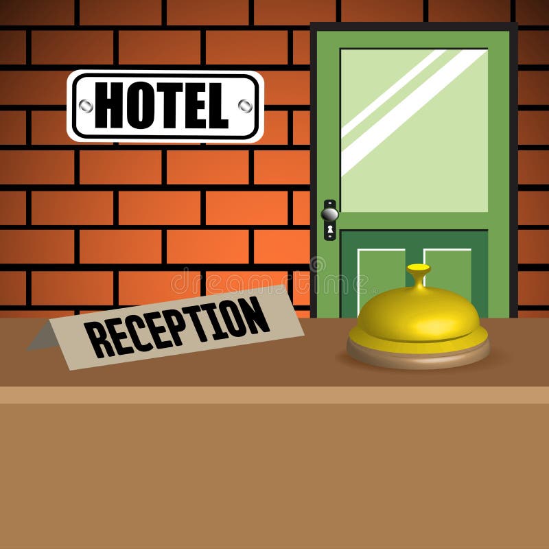 Ricezione dell'hotel illustrazione di stock