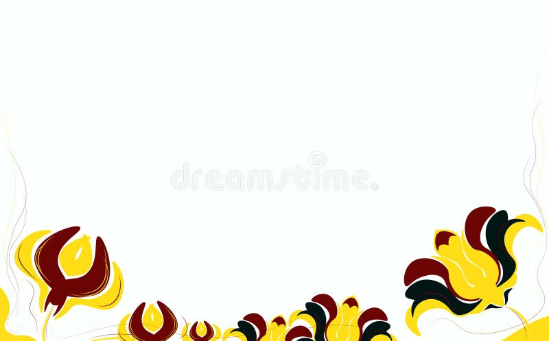 Rich black minimal boho floral pattern for creative design royalty free illustration