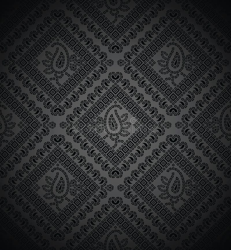 Rich black paisley background royalty free illustration