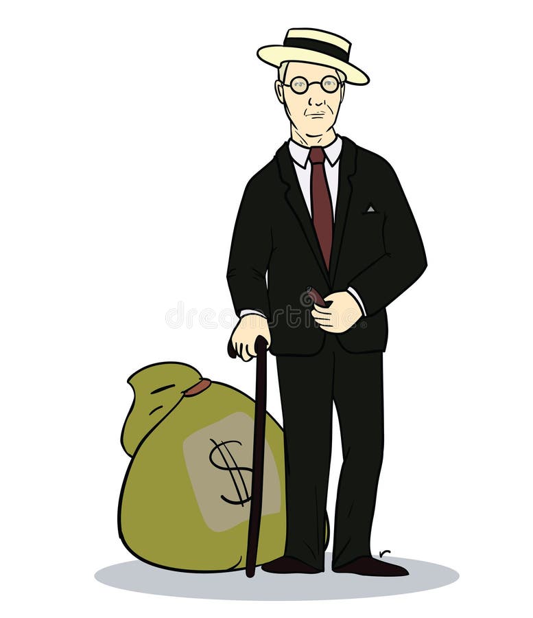 Rich Man with Sack of Money. Illustration of Stock Vector - Illustration of rich, style: 52542796 Rich Man with Sack of Money. Illustration of Stock Vector - Illustration of rich, style: 52542796
