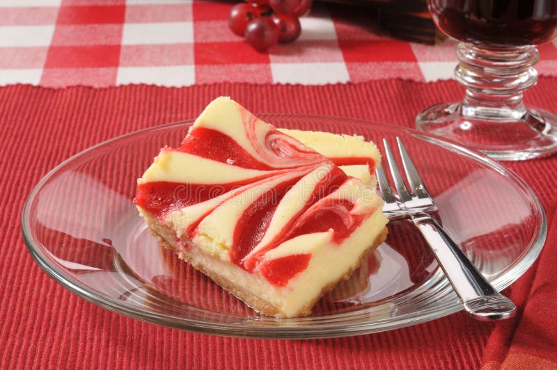 Rich strawberry cheesecake