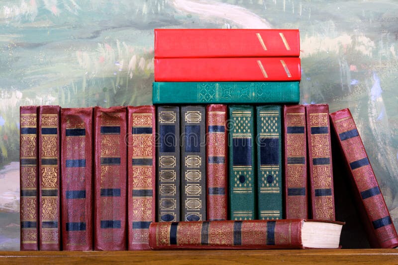 Richly decorated volumes of books