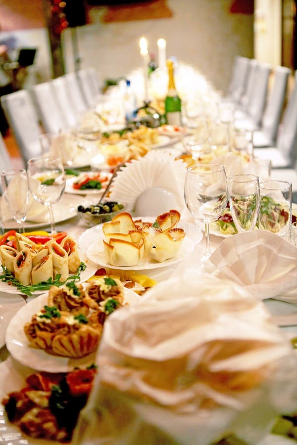 Richly laid table stock image. Image of served, table 25039623