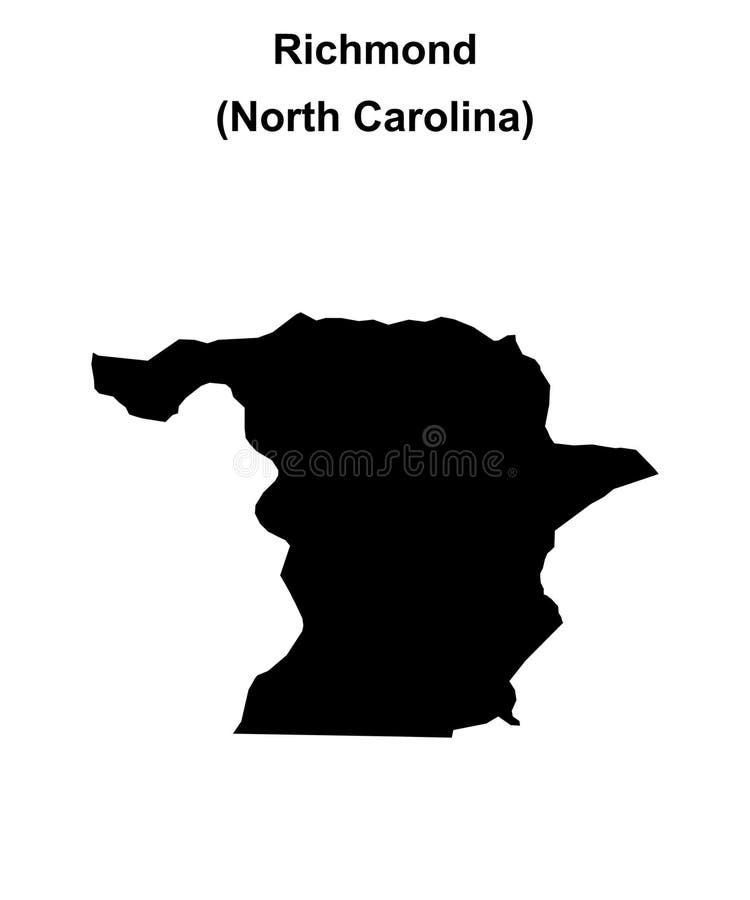 Richmond outline map stock vector