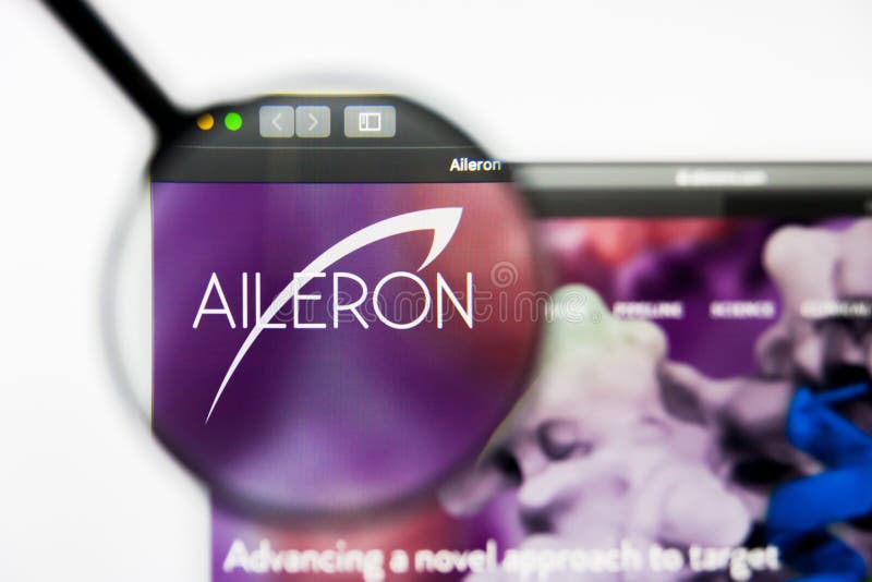 Richmond, Virginia, USA - 8 May 2019: Illustrative Editorial of Aileron Therapeutics Inc website homepage. Aileron