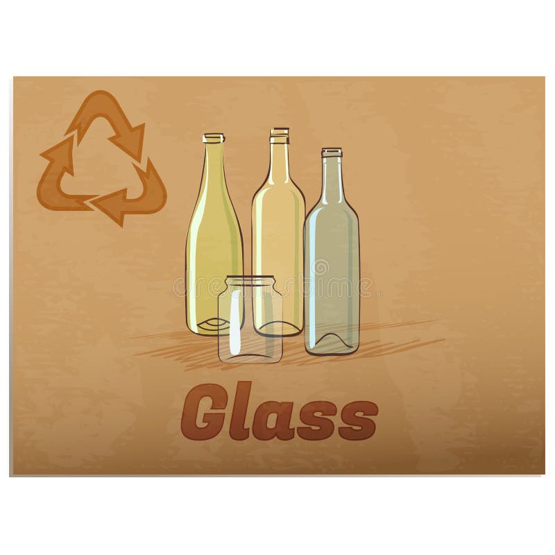 Riciclaggio dell'appunto di vetro royalty illustrazione gratis Riciclaggio dell'appunto di vetro royalty illustrazione gratis